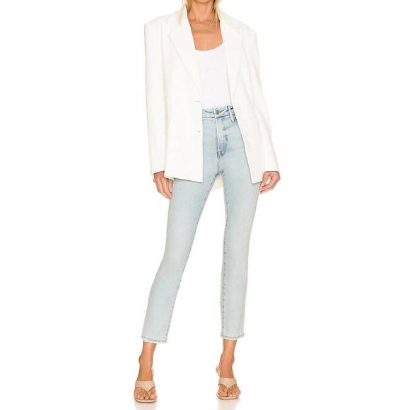 NEW GOOD AMERICAN classic natural fray hem jean in indigo - Picture 4 of 4